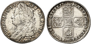 ENGLAND - George II., 1727-1760 - Shilling ... 
