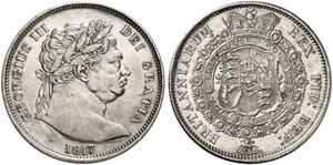 ENGLAND - George III., 1760-1820 - 1/2 Crown ... 