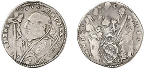 VATIKAN - Clemens VIII., 1592-1605 - Testone ... 