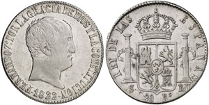 SPANIEN - Fernando VII., 1808-1833 - 20 ... 