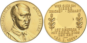 PERSONEN - Goldmedaille 1933 (von Oertel, ... 