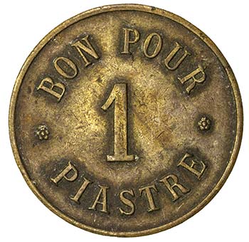 LEBANON: 1 piastre token (5.40g), ... 