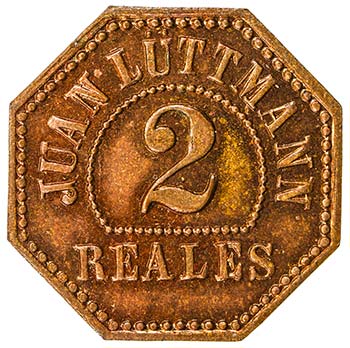 GUATEMALA: AE 2 reales token ... 