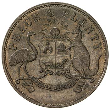 AUSTRALIA: AE penny token, 1863, ... 