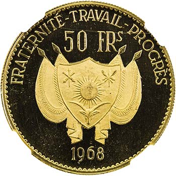 NIGER: AV 50 francs, 1968, KM-10, ... 