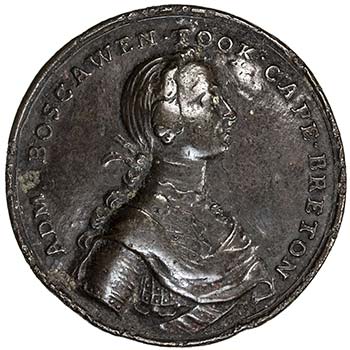 CANADA: AE medal, 1758, Betts-403; ... 