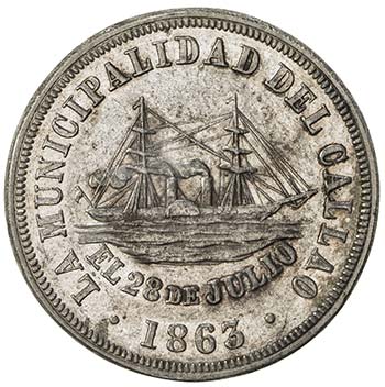 PERU: AR medal, 1863, ... 
