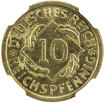 GERMANY: Third Reich, 10 pfennig, ... 
