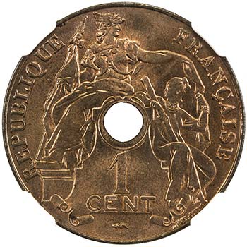 FRENCH INDOCHINA: cent, 1920-A, ... 
