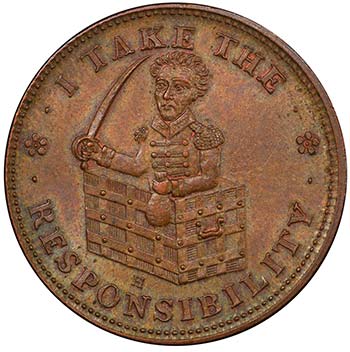 UNITED STATES: AE token, 1833, ... 