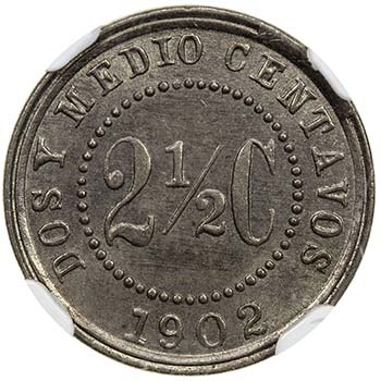 COLOMBIA: Republic, 2½ centavos, ... 