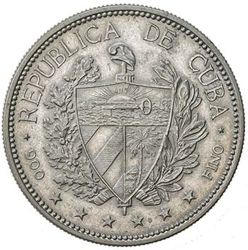 CUBA: AR souvenir peso, 1897, ... 