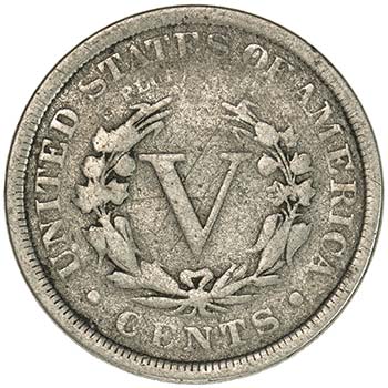 UNITED STATES: 5 cents, 1886, Very ... 