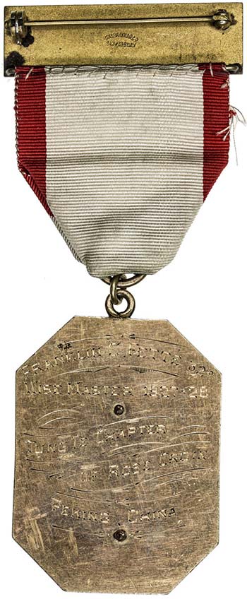 CHINA: Masonic AV medal, 1928, ... 