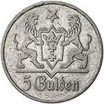 DANZIG: Free City, AR 5 gulden, 1923, ... 