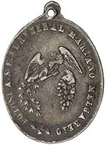 BOLIVIA: Republic, AR medal (7.97g), 1865, ... 