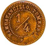 GUATEMALA: AE ¼ real token (0.96g), ND [ca. ... 