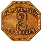 GUATEMALA: AE 2 reales token (2.62g), ND ... 
