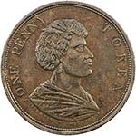 NEW ZEALAND: AE penny token, ND [1873], ... 