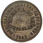 AUSTRALIA: AE penny token, 1863, KM-Tn165, ... 