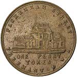 AUSTRALIA: AE penny token, ND [1874], ... 