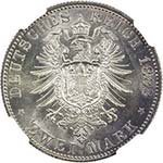 PRUSSIA: Friedrich III, 1888, AR 2 mark, ... 