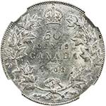 CANADA: Edward VII, 1901-1910, AR 50 cents, ... 