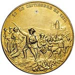 MEXICO: gilt AR medal (66.89g), 1910, ... 