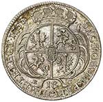 POLAND: August III, 1733-1763, AR 18 groszy ... 
