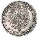 PRUSSIA: Wilhelm II, 1888-1918, AR 5 mark, ... 