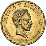 CUBA: Republic, AV 20 pesos, 1915, KM-21, ... 