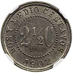 COLOMBIA: Republic, 2½ centavos, 1902, ... 
