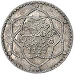 MOROCCO: al-Hafiz, 1908-1912, AR 2½ ... 