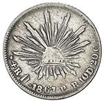 MEXICO: Republic, AR 4 reales, 1867/1, ... 