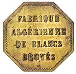 ALGERIA: brass 5 francs, ... 