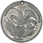 UNITED STATES: white metal medal, 1885, ... 