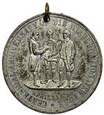 UNITED STATES: white metal medal, 1889, ... 