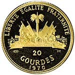 HAITI: Republic, AV 20 gourdes, 1970, KM-66, ... 