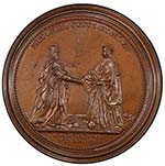 GREAT BRITAIN: bronzed AE medal, 1727, ... 