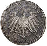PRUSSIA: Wilhelm II, 1888-1918, AR 5 mark, ... 