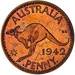 AUSTRALIA: George VI, 1936-1952, AE penny, ... 