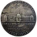 FRENCH INDOCHINA: silvered AE medal, 1903, ... 