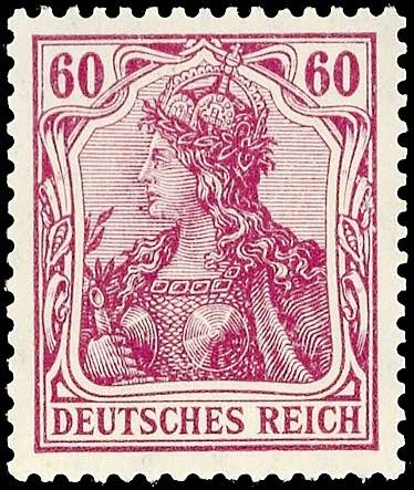 Deutsches Reich 60 Pfg Germania Friedensdruck Auctions