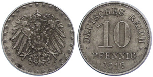 Kleinmünzen 1871-1922 10 ... 