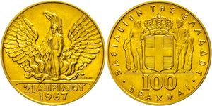 Griechenland 100 Drachmen, Gold, ... 