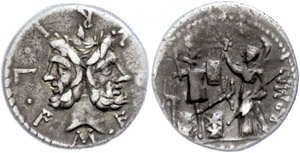 Coins Roman Republic  M. Furius ... 