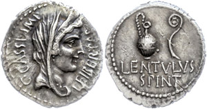 Coins Roman Republic  C. Cassius ... 