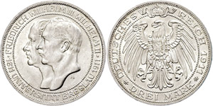 Prussia  3 Mark, 1911, Mzz A, ... 