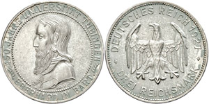Münzen Weimar  3 Reichsmark, ... 