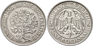 Coins Weimar Republic  5 ... 